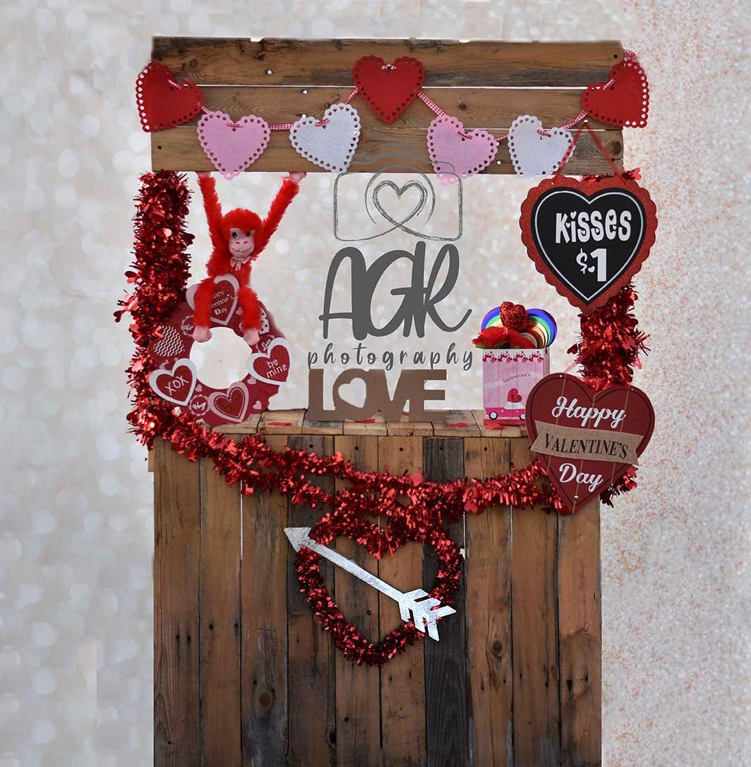 Valentine's Day Kissing Photography Backdrop for AGR Photography