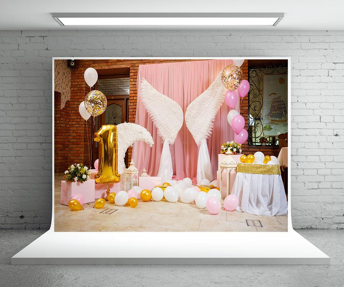 1st Angel Wing Photography Backdrop for Baby