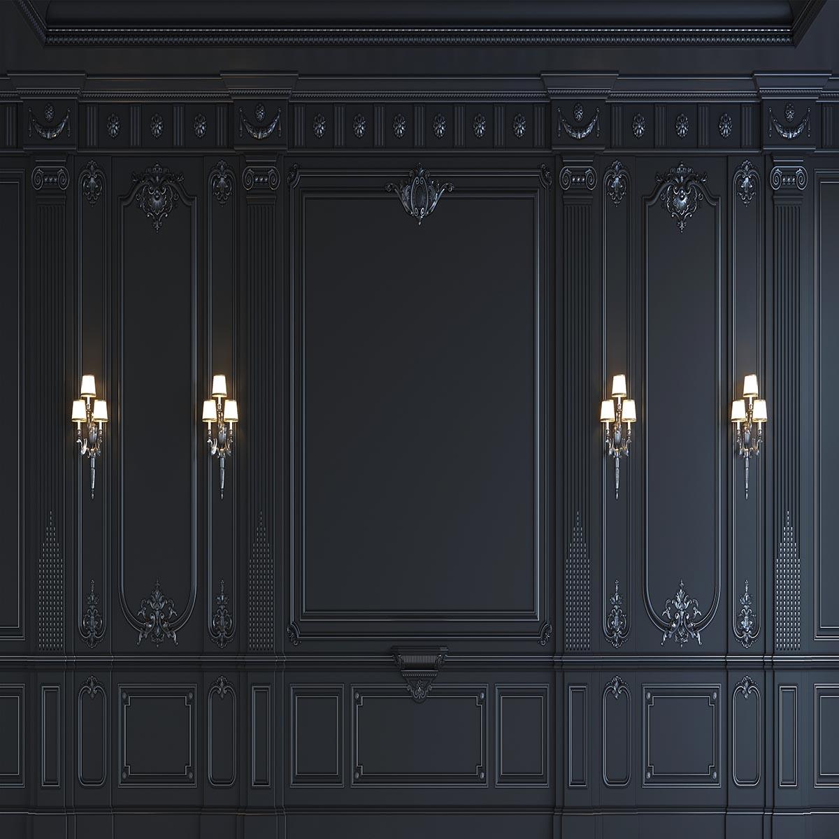 Dark Navy Blue Wall Light Texture Photography Backdrops for Wedding