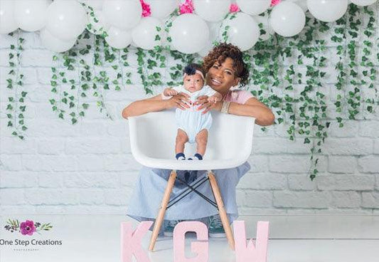 White Brick Wall Balloon  Baby Show for Beyond Creations