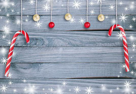 Christmas Light Snowflake Wood Wall Photography Backdrop