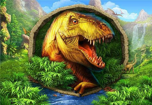 Dinosaur Virgin Forest Nature Photography Backdrop for Pictures