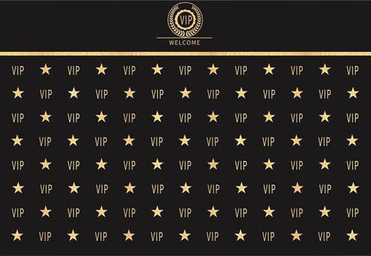 Black Gold VIP Background Shiny Stars Photo Backdrops