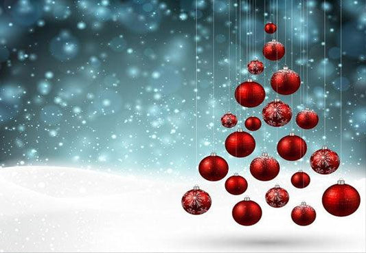 Bokeh Red Bell Glitter Photography Backdrops for Picture
