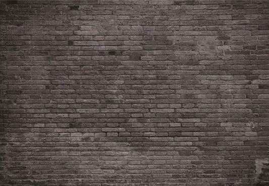 Black Brick Wall Fabric Photography Backdrop for Studio