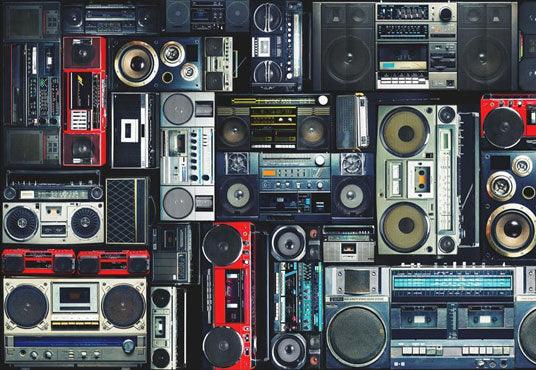 Retro Music Recorder Prom Graduation Party Backdrop