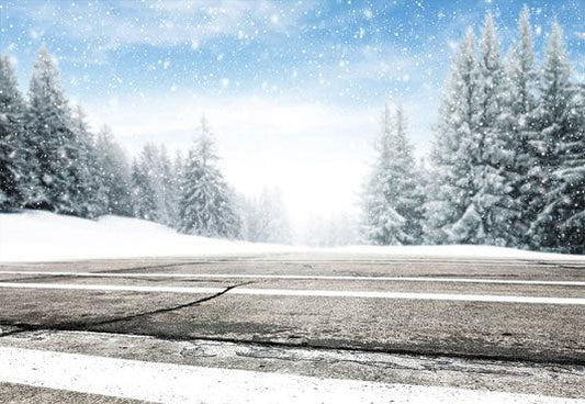 Winter Snowing Photography Backdrop for Photography