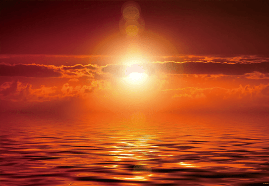 Sunset Sea Cloud Photo Backdrop