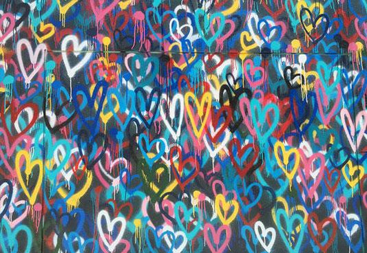Valentine's Day Graffiti Heart Photo Booth Backdrops