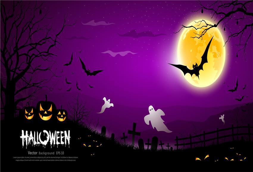 Pumpkin Halloween Ghost Backdrop for Photo Studio