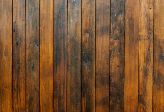 Retro Dark Brown Wooden Grain Wrinkle Free Backdrop