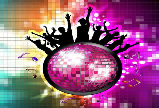 70's Disco Dancing Pictorial Photo Studio Prop Backdrops