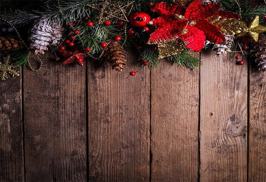 Christmas Wood Photography Backdrop