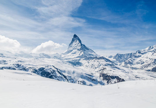 Snow Mountain Photography Backdrop Winter Background