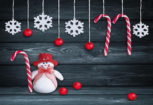 Dark Snowflake Wood Wall Photo Backdrop Christmas Background