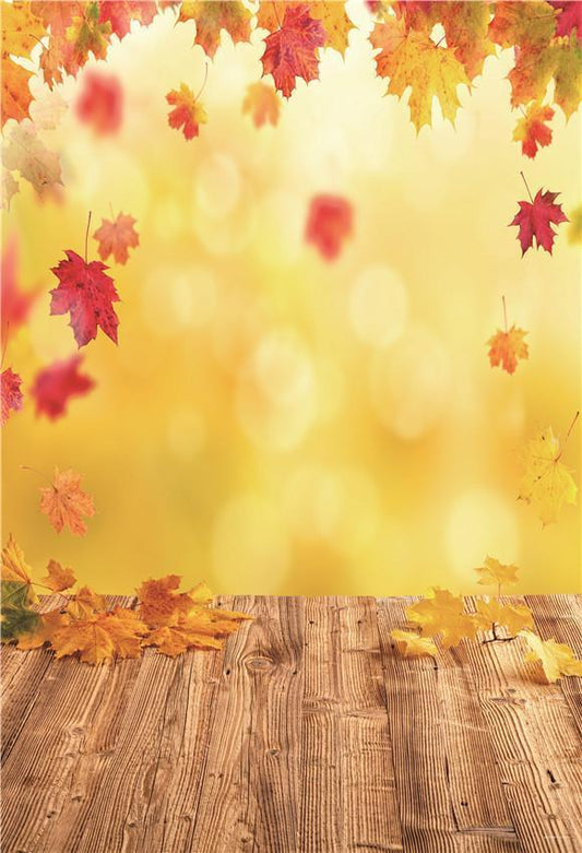 Shiny Fall Leaves Photography Backdrops for Photo Studio