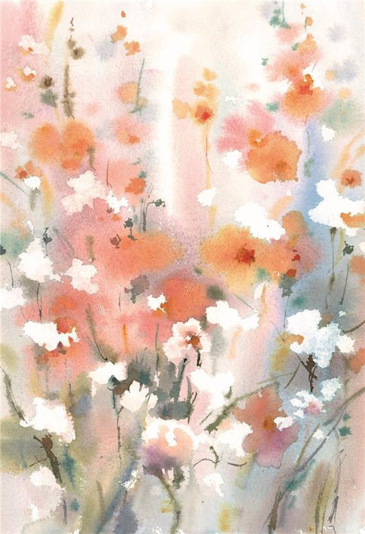 Abstract Flowers Photography Backdrops for Wedding