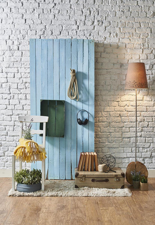 White Brick Wall Home Decor Backdrops for Studio