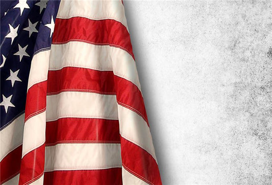 Grey Wall America Flag Independence Day Backdrop for Photography