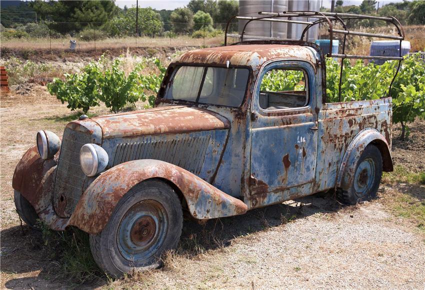 Autumn Rustic Rust Old Car Vintage Photography Backdrops