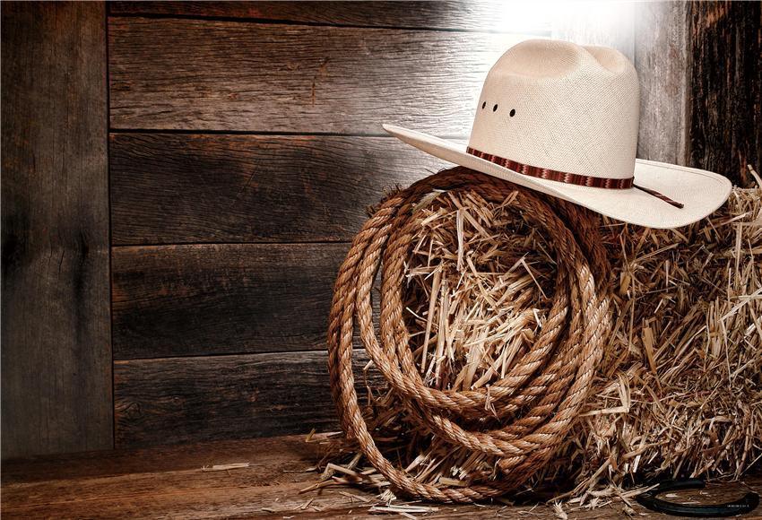 Autumn Barn Straw Rope Photo Backdrop for Photography Prop