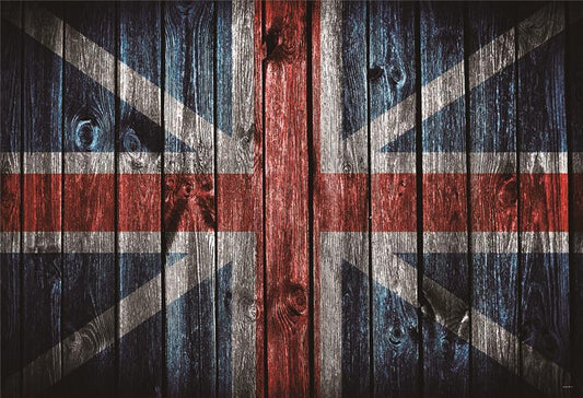 United Kingdom Flag Wooden Backdrop