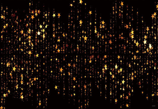 Black Gold Star Bokeh Photography Backdrops for Birthday Photos