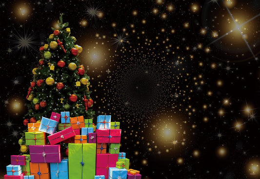 Black Shiny Christmas Photography Backdrops