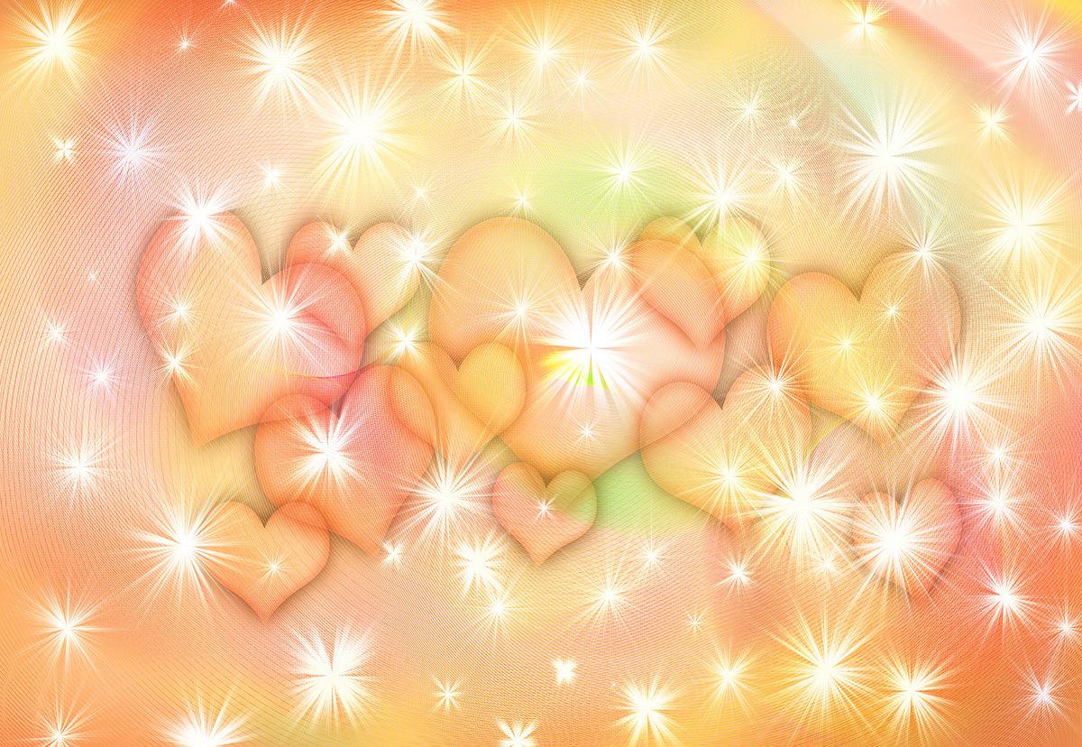 Valentine's Day Shinny Heart Sweet Backdrops