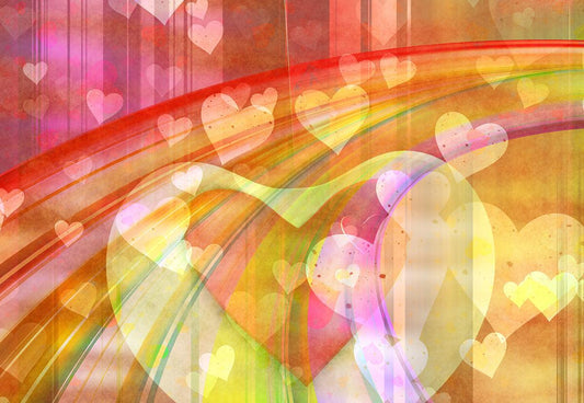 Heart Wall Valentine's Day Colorful Backdrop