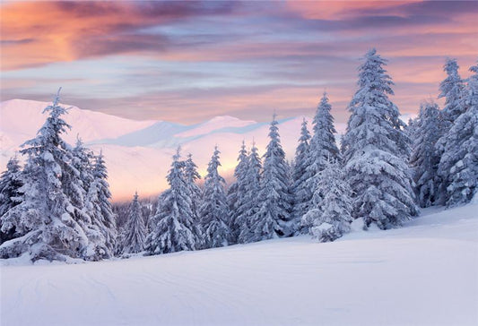 Snow Forest Backdrop for Winter